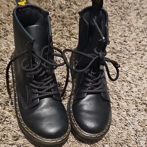 Kids- Dr. Martens Black Leather Boots